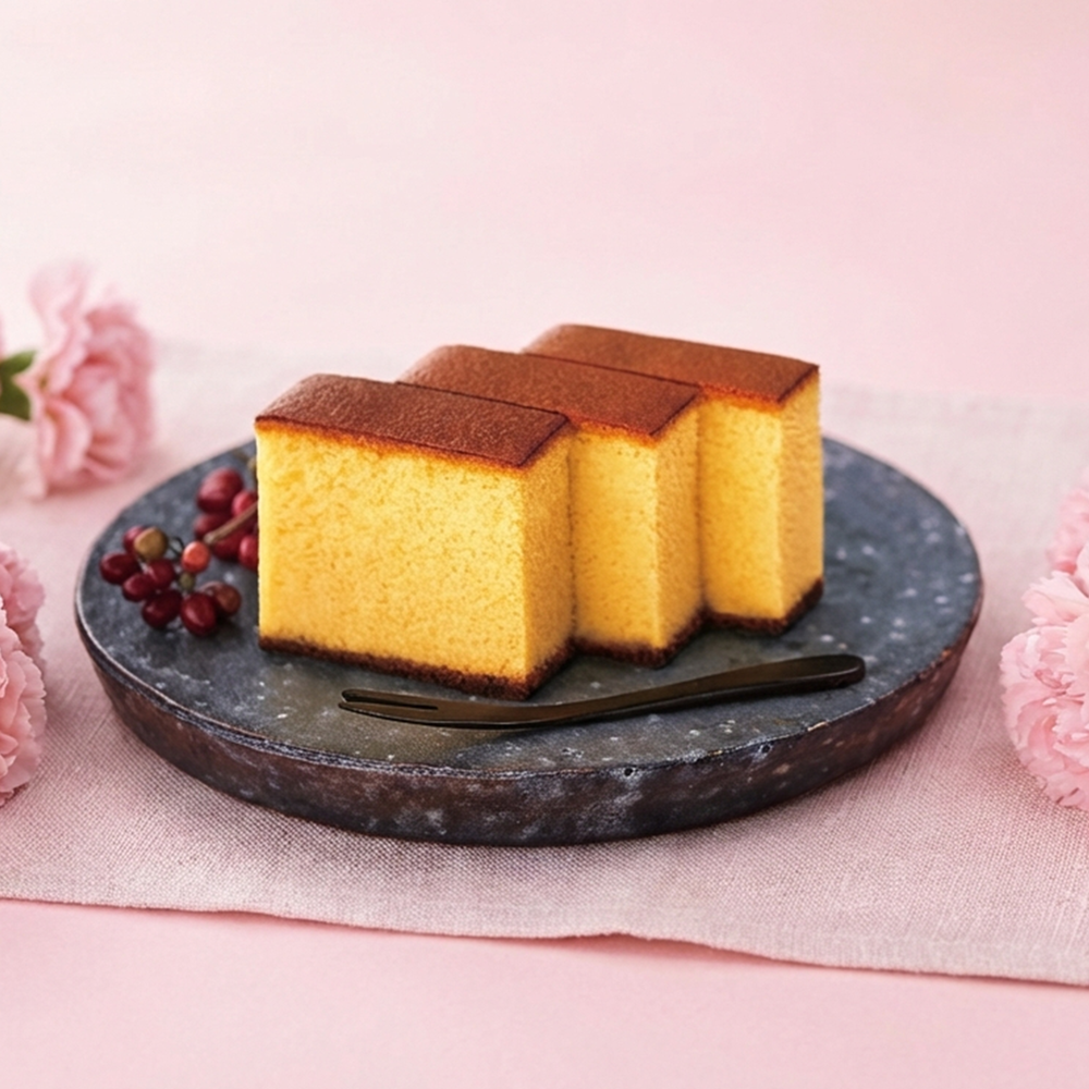 白いカステラ アップ