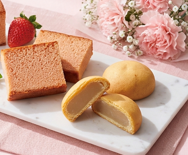 カステラ饅頭・カーネーション